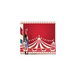 Papier peint chambre enfant fond rouge de bannire