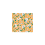 Papier peint salon marguerites sur fond jaune