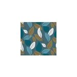 Papier peint salon motif de feuilles