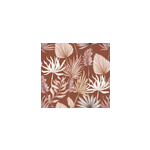 Papier peint terracotta pampas et feuilles de palmiers