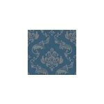 Papier peint vintage design baroque bleu et or