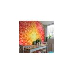 Papier peint zen fleur rouge et jaune Papier peint zen fleur rouge et jaune