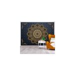 Papier peint zen mandala bleu et doré Papier peint zen mandala bleu et doré