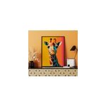 Poster pop art portrait de girafe
