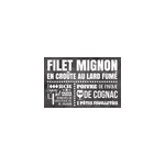 Set de table filet mignon en crote au lard fum