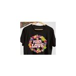 T - shirt paix amour et papillons