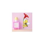 Sticker abeille fleur rouge