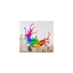Sticker abstrait claboussure de peinture multicolore