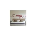 Sticker mural chambre amour citation  ; be happy c ur ;