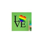 Sticker amour love drapeau lgbt