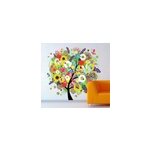Sticker mural salon arbre t color abstrait