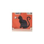 Sticker ardoise silhouette profil chat