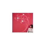 Sticker autocollant fleurs coccinelle