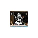 Sticker vitrine bar serveuse bi�re contours