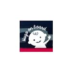 Autocollant b�b� � bord personnalisable silhouette