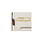 Sticker camping car h�tel cinq �toiles en plein air