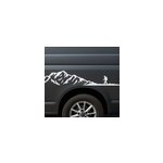 Sticker camping car c�t� randonn�e en montagne