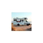 Sticker camping car rayures noires et rouges Sticker camping car rayures noires et rouges