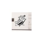Sticker camping car tortue de vacances relaxante