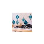 Sticker carrelage motif pantone bleu classique