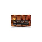 Sticker carte bancaire texture r�aliste de basket - ball orange