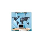 Sticker carte du monde ardoise