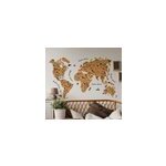 Sticker carte du monde texte