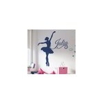 Sticker chambre ado danseuse avec pr�nom