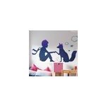Sticker chambre bb silhouette petit prince et renard