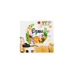 Sticker chambre enfant animaux de la jungle avec pr�nom