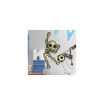Sticker chambre enfant dessin squelette jouant au foot