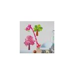 Sticker chambre enfant girafe rose