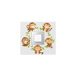 Sticker chambre enfant petits singes farceurs