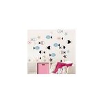 Sticker chambre enfant poissons mignons