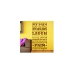 Sticker citation laugh and pain de charlie chaplin