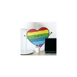 Sticker coeur drapeau gay