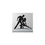 Sticker mural pour salon danse latine couple