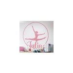 Sticker chambre ado danseuse ballerine avec pr�nom