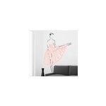 Sticker danseuse rose
