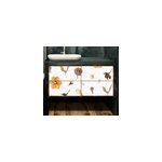 Sticker meuble sticker de fleurs s�ch�es naturelles