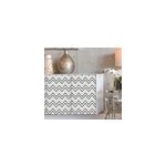 Papier adhésif pour meuble motif zigzag minimaliste noir et blanc Papier adhésif pour meuble motif zigzag minimaliste noir et blanc
