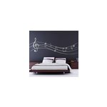 Sticker mural salon partition musicale