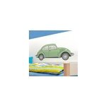 Sticker dessin coccinelle vert