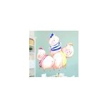 Sticker dessin trois petits cochons