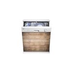 Sticker lectromnager lave - vaisselle effet planches de bois