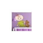 Sticker enfant b�b� et sa peluche