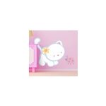 Sticker enfant chaton et coccinelle