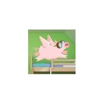 Sticker enfant cochon voleur
