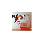 Sticker enfant dessin oiseau foot