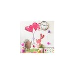 Sticker pour enfant h�risson et lapin